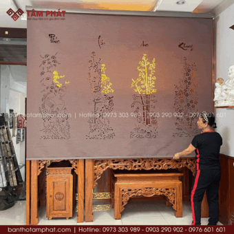 Rèm che phòng thờ hiện đại
