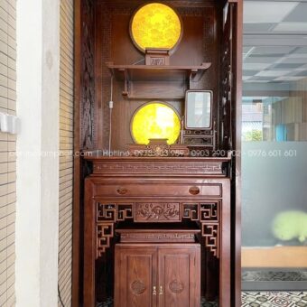 Phòng thờ đẹp bố trí thích hợp tại phòng làm việc mẫu BT-1754