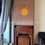 Phòng thờ chung cư lắp rèm che đẹp mẫu BT-1746
