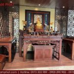 Vách ngăn CNC họa tiết thẩm mỹ, hiện đại, thông thoáng nhưng vẫn giữ được sự riêng biệt, linh thiêng.