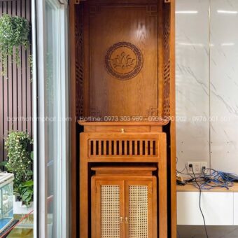 Thực tế không gian thờ BT-1758 được Tâm Phát hoàn thiện trọn gói.