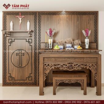 Phòng thờ Công Giáo đẹp mẫu BT-1767