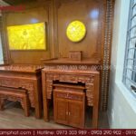 Chất liệu gỗ Hương sang trọng, bền đẹp theo thời gian.