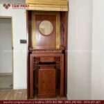 Mẫu phòng thờ được thiết kế theo phong cách hiện đại, hài hòa với nội thất chung cư.